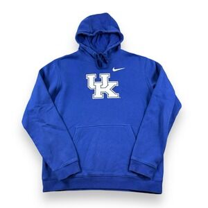 Nike Kentucky Wildcats UK Club Fleece Blue/White Hoodie Men M GUC